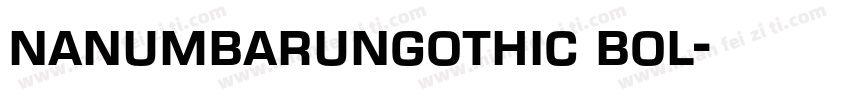 nanumbarungothic bol字体转换